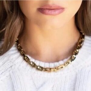 Eddie Borgo | Supra Link Necklace in 12K Yellow Gold Vermeil - NWT & Pouch -$425